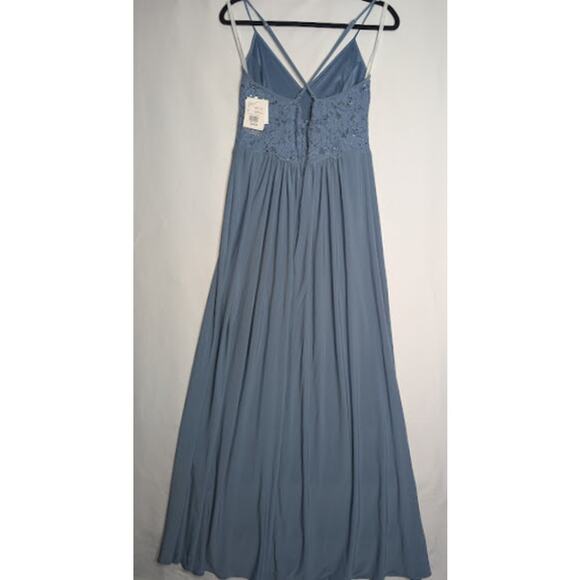 DB Studios Smokey blue gown Glitter lace with Balle size 10 NWT Elegant - Picture 4 of 7